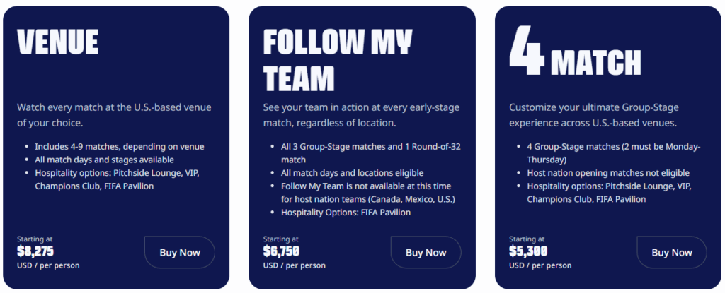 On Location FIFA World Cup 2026 Hospitality Packages